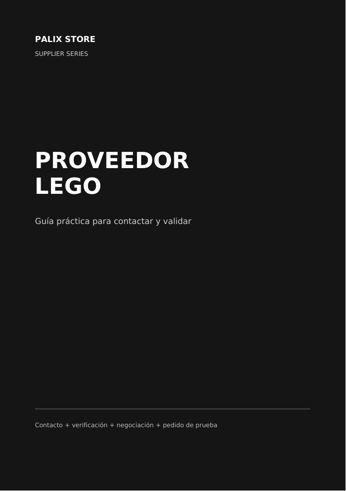 Proveedor LEGO - Palix Store