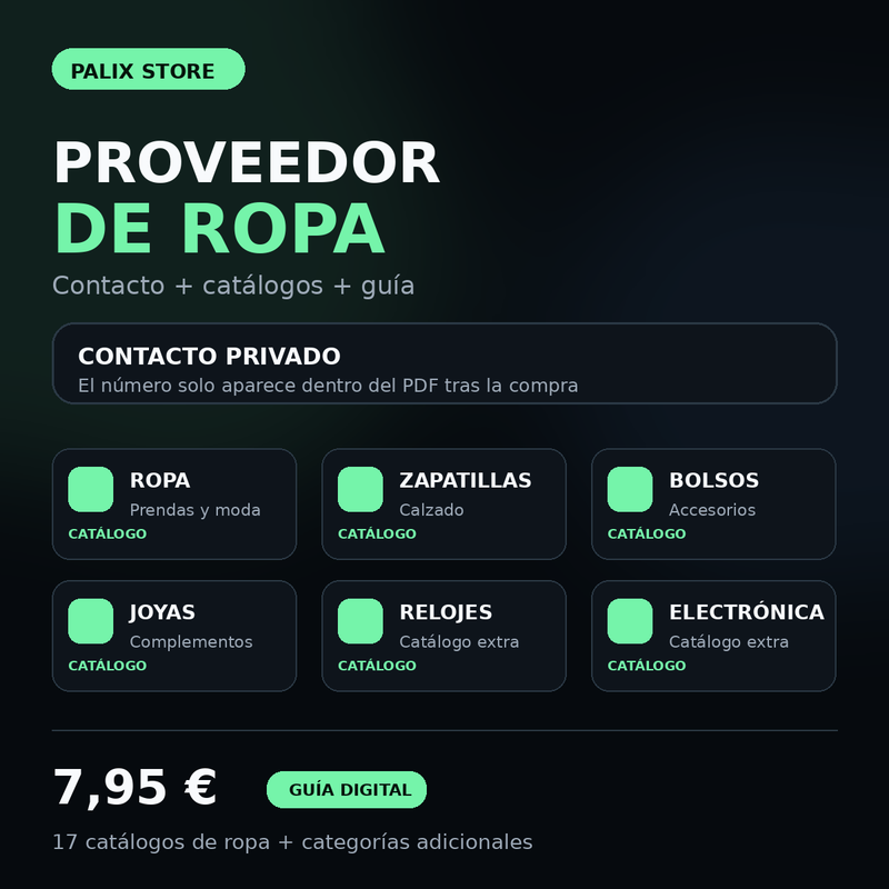 Proveedor Ropa | Contacto + Guía